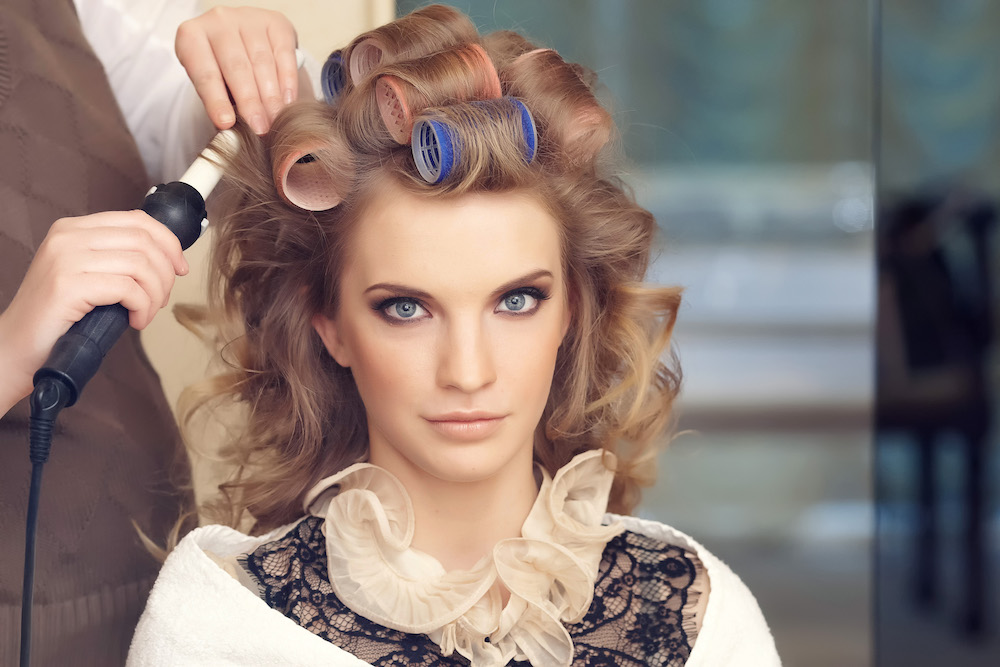 A modern woman experiencing exceptional care at our hair salon.